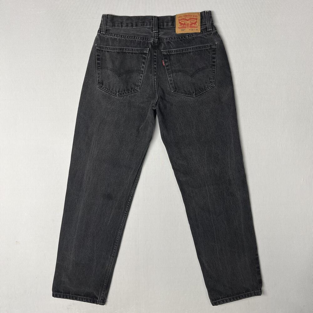 Levis 550 Jeans Mens 30x32 Gray Charcoal Relaxed Tapered Leg Denim Pants